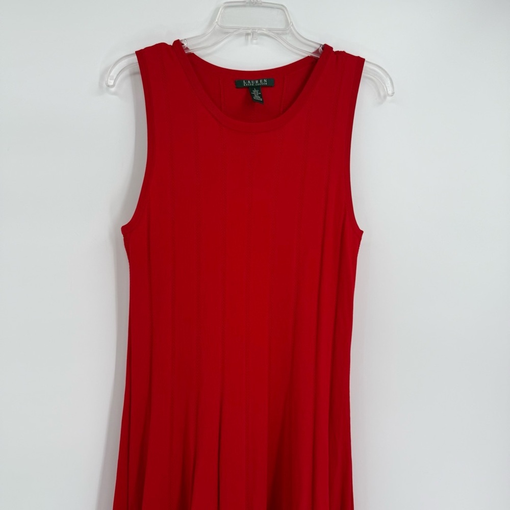Lauren Ralph Lauren Red Midi Dress - Picture 4 of 9